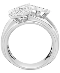Effy Diamond Disc Cluster Multirow Statement Ring (5/8 ct. t.w.) in Sterling Silver