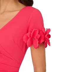 Adrianna Papell Petite Surplice Neck Knit Short Dress