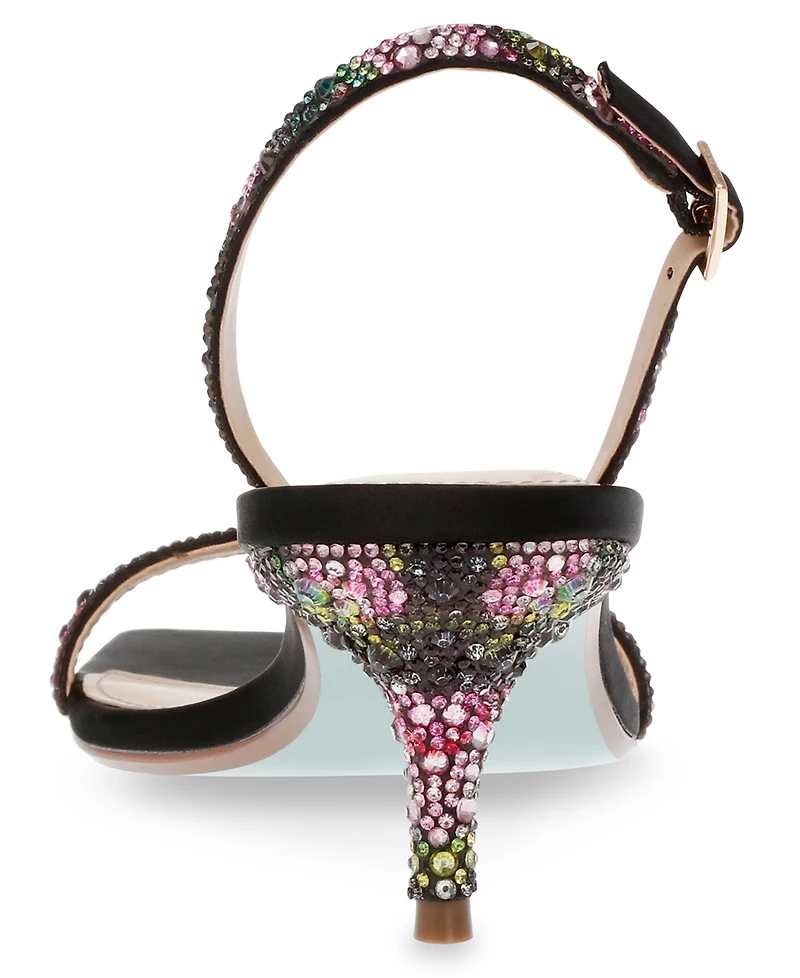 Betsey Johnson Women's Rebel Slingback Kitten Heel Evening Sandals