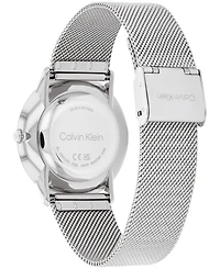 Calvin Klein Women's Exceptional Silver-Tone Stainless Steel Mesh Bracelet Watch 37mm