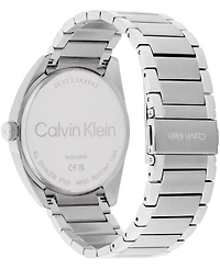 Calvin Klein Men's Progress Silver-Tone Stainless Steel Bracelet Watch 42mm