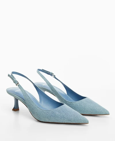 Mango Women's High-Heeled Denim Shoes
