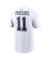 Men's Nike Micah Parsons White Dallas Cowboys Player Name and Number T-shirt