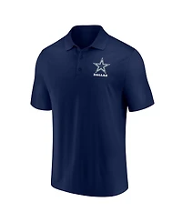 Men's Fanatics White, Navy Dallas Cowboys Throwback Polo Shirt Combo Set