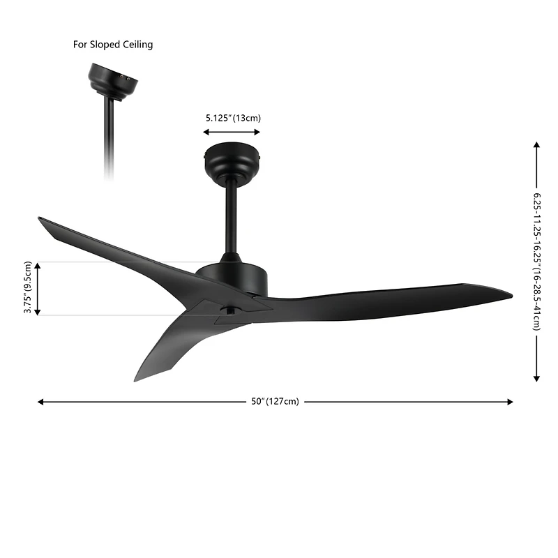 Jonathan Y Aldrin Modern Minimalist Iron/Plastic Razor Ceiling Fan