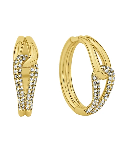 And Now This Crystal knot hoop earring