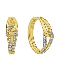 And Now This Crystal knot hoop earring