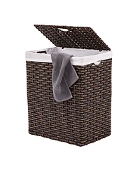 Seville Classics Handwoven Lidded Laundry Hamper
