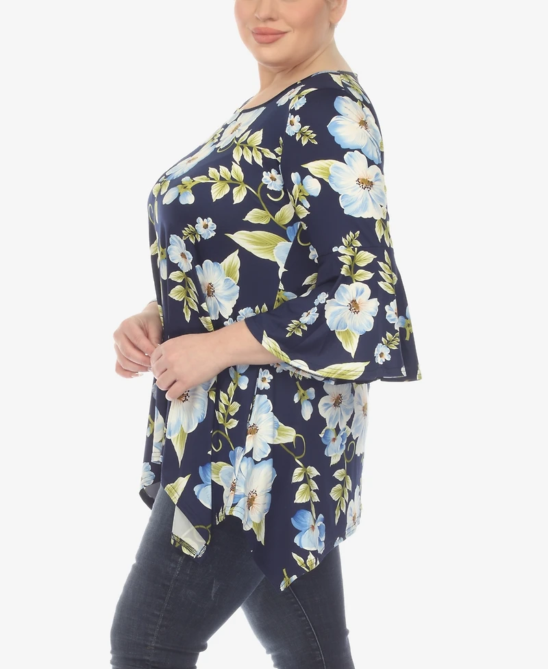 White Mark Plus Blanche Tunic Top