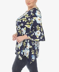 White Mark Plus Blanche Tunic Top