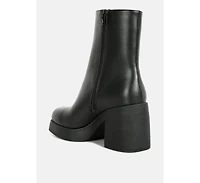 Womens sins platform bootie