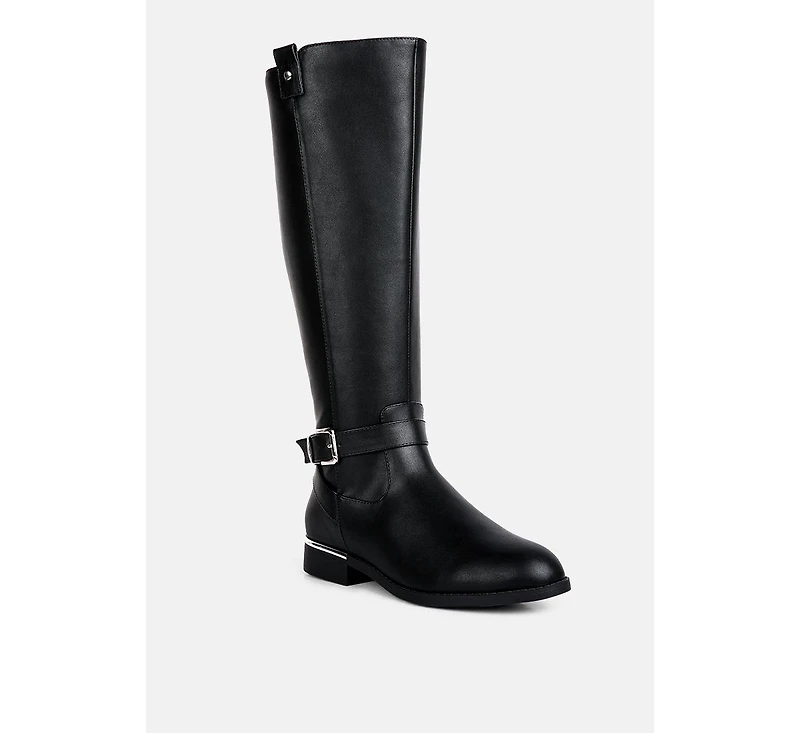 Women's Renny Buckle Strap Embellished Calf Boots