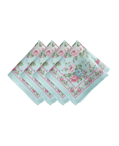 Vintage-Like Floral Garden Napkins, Set of 4