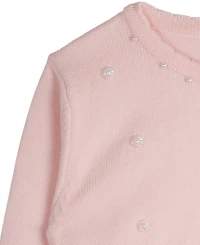 Rare Editions Toddler & Little Girls Imitation Pearl Embellished Cardigan, Created for Macy's