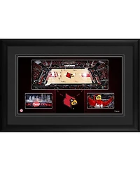Louisville Cardinals Framed 10'' x 18'' Kfc Yum! Center Panoramic Collage