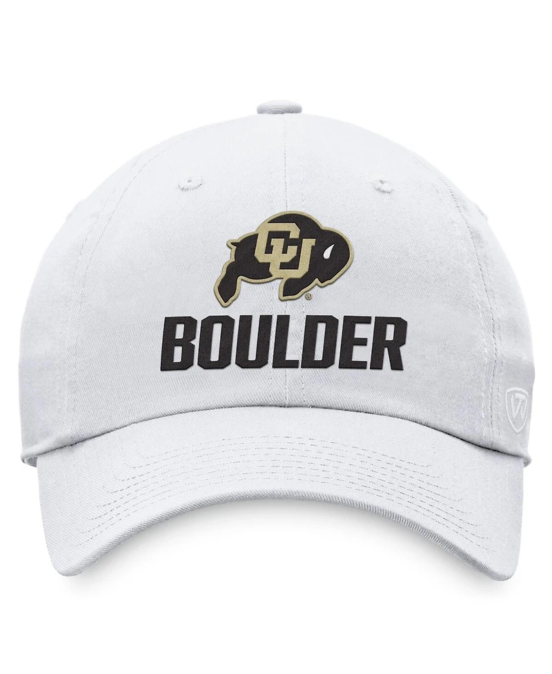 Men's Top of the World White Colorado Buffaloes Adjustable Hat