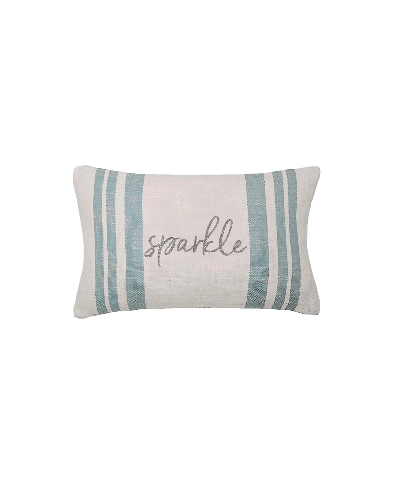Morgan Sparkle Woven Christmas Throw Pillow, 14" x 22"