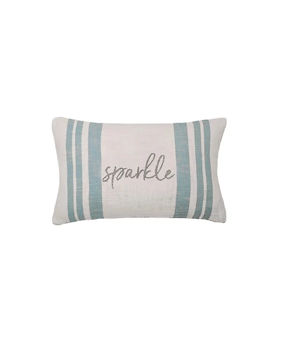 Morgan Sparkle Woven Christmas Throw Pillow, 14" x 22"