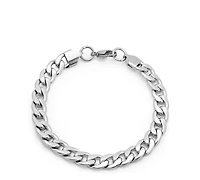 Steeltime Men's Silver-Tone Cuban Bracelet