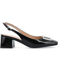 Journee Collection Women's Everlee Slingback Square Toe Pumps