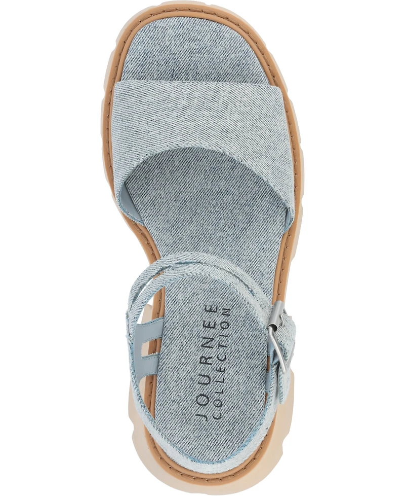Journee Collection Women's Tillee Treaded Outsole Platform Sandals