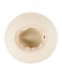 Levi's Men's Straw Panama Hat with Denim Washed Band