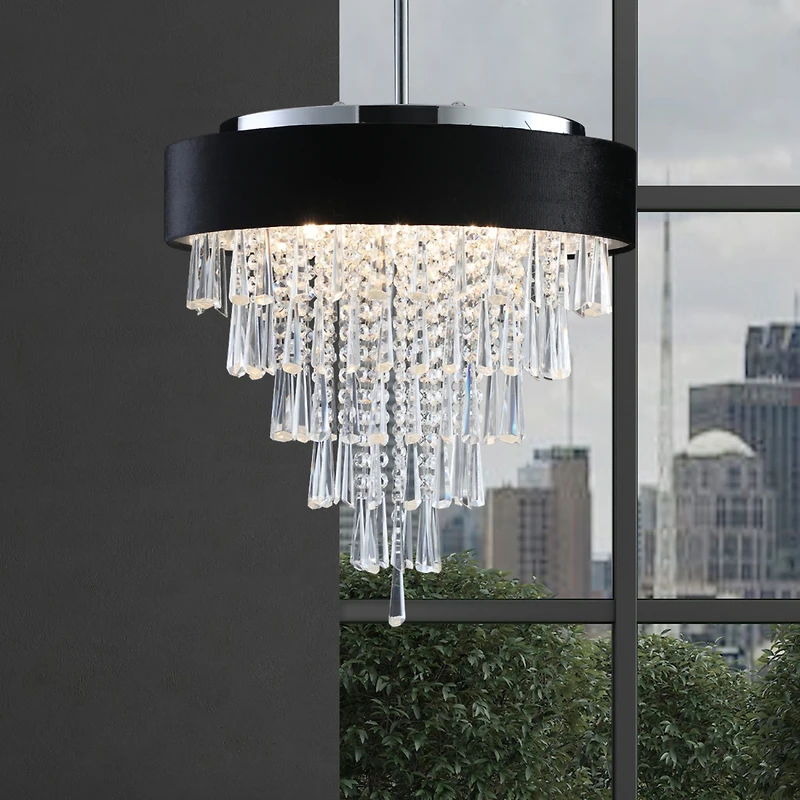 Streamdale Crystal Chandelier Round Luxury Lamp