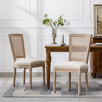 Streamdale Antique French Style Dining Chairs, Set of 2
