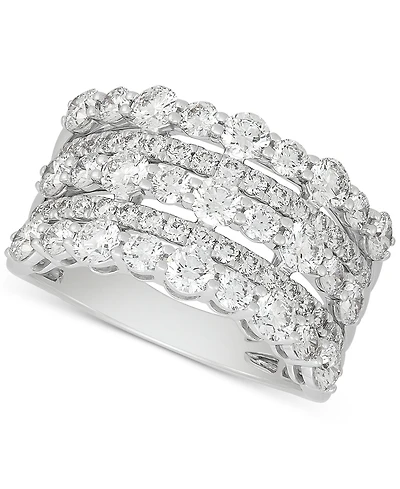 Diamond Multi-row Band (2-1/2 ct. t.w.) in 14k White Gold