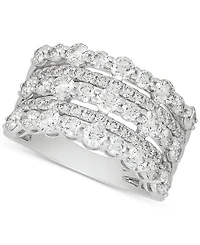 Diamond Multi-row Band (2-1/2 ct. t.w.) in 14k White Gold