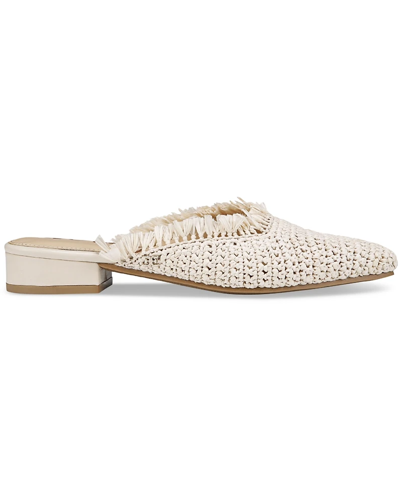 Sam Edelman Women's Reeta Fringe Raffia Flat Mules