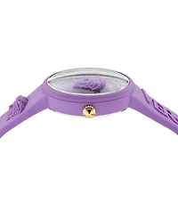 Versace Women's Swiss Purple Silicone Strap Watch 38mm