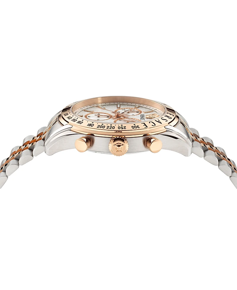 Versace Men's Swiss Chronograph Two-Tone Stainless Steel Bracelet Watch 44mm
