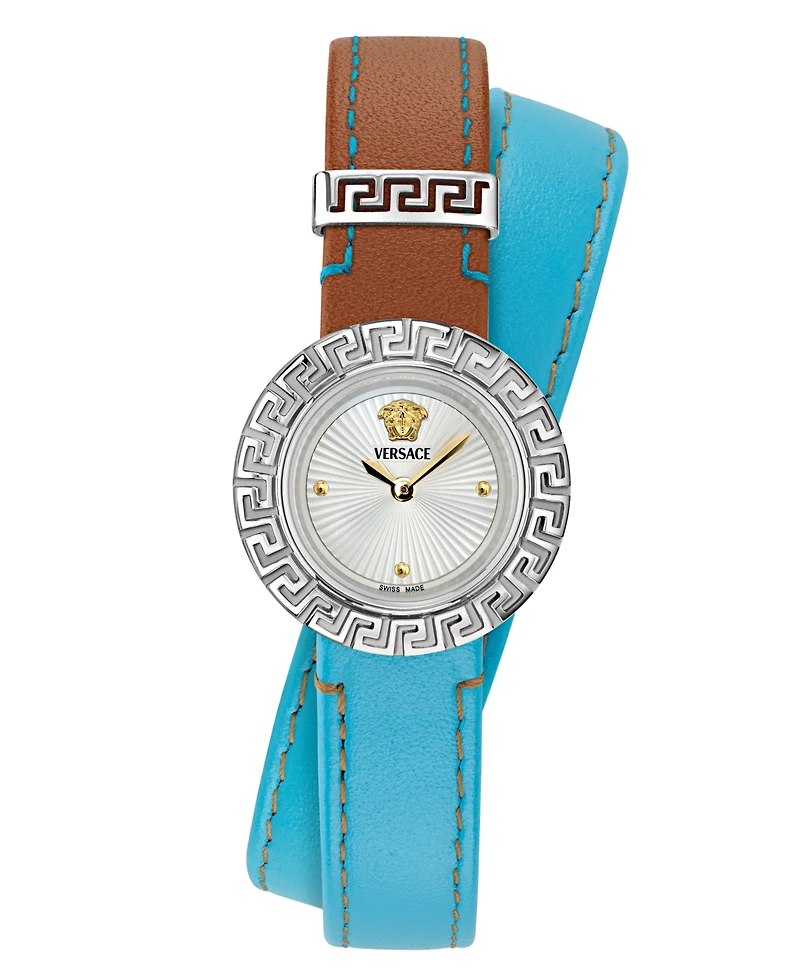 Versace Women's Swiss Stainless Steel Bangle Bracelet Watch 28mm Set