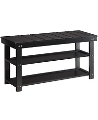 Convenience Concepts 35.5" Mdf Oxford Utility Mudroom Bench with Shelves