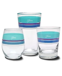 Fiesta Coastal Edgeline 16-Ounce Tapered Cooler Glass, Set of 4