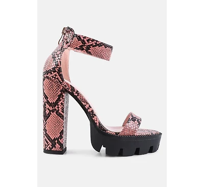 Rattle Chunky High Block Heel Sandals Women