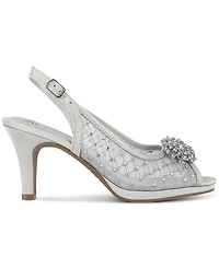 Jones New York Women's Breena Embellished Peep Toe Slingback Pumps