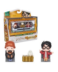 Harry Potter, Micro Magical Moments Year 2 Flying Car Figure Set with Harry, Ron, Hedwig Display Case