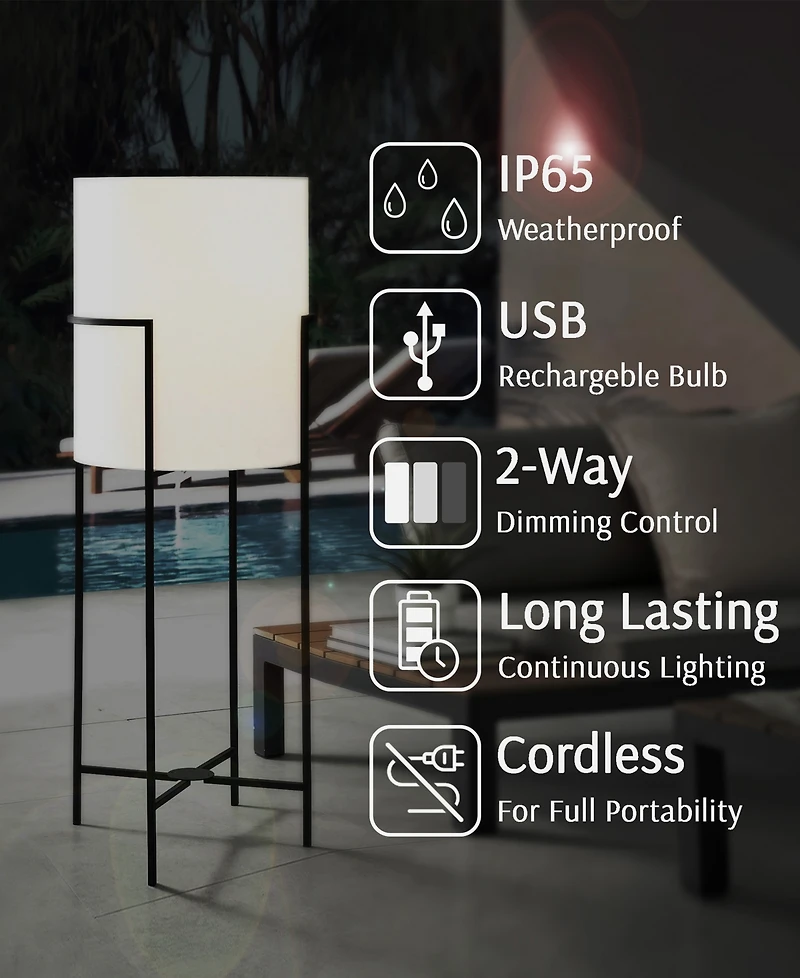 Lite Source Outdoor Cordless Garridan Floor Lamp