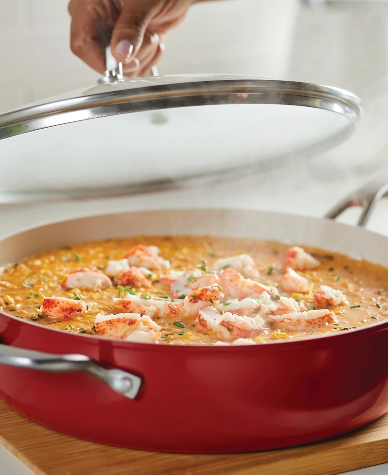 KitchenAid Hard Anodized Ceramic Nonstick 5 Quart Saute Pan with Lid