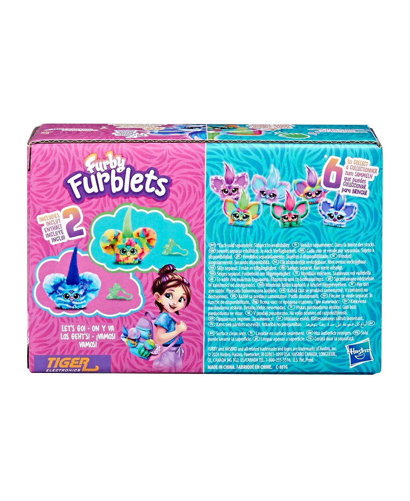 Furby Furblets Pix-Elle Ooh-Koo 2-Pack Mini Electronic Plush Toy for Girls and Boys, 6 plus