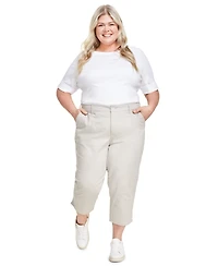 Style & Co Women's Plus Size Mid-Rise Comfort Waist Capri Pants, Exclusively at Macy's