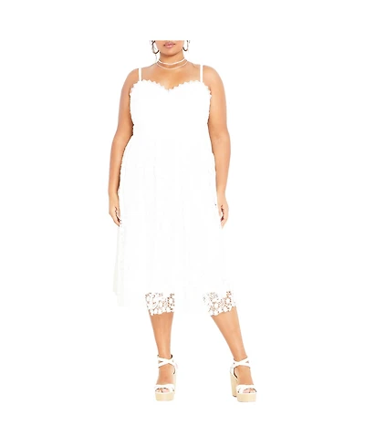 City Chic Women's Scarlet Lace Dress