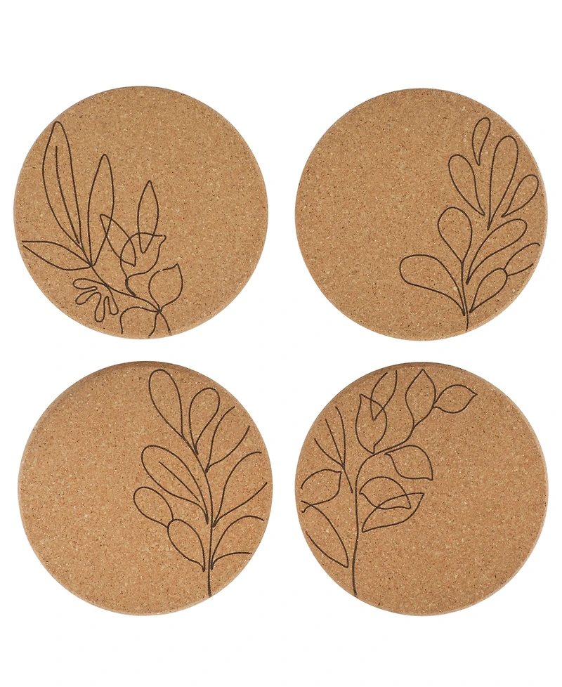 Bloomhouse 8 Pc Handmade Colored Glass 18.5 oz Tumbler Coaster Set
