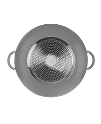 Sedona Kitchen Aluminum 12 Qt Caldero with Silicone Rim Glass Lid and Handle Holder