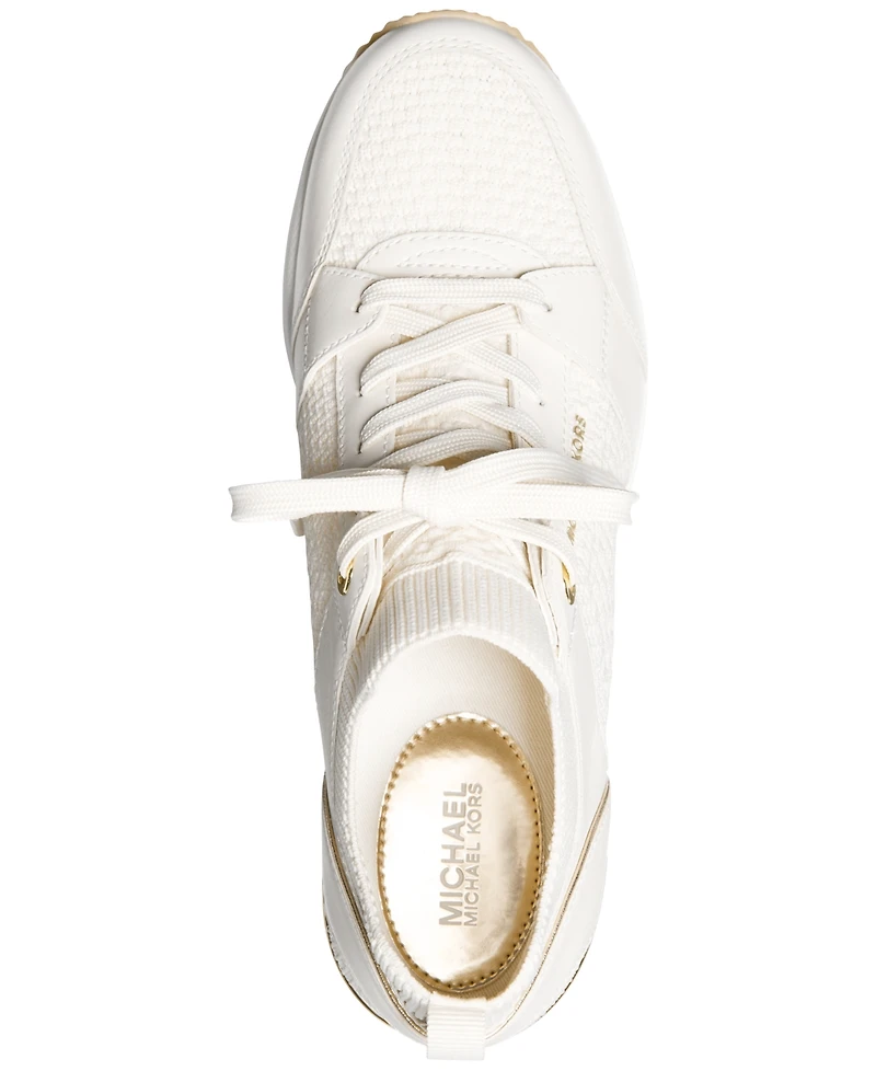 Michael Kors Women's Georgie Knit Lace-Up Trainer Sneakers