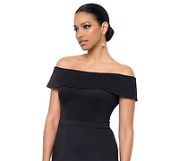 Xscape Women's Illusion High-Low Fit & Flare Dress