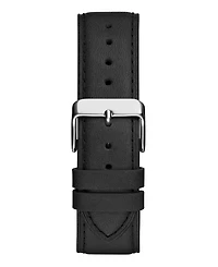 Guess Men's Analog Black Genuine Leather Watch 44mm
