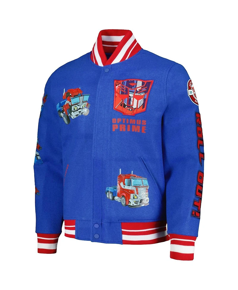 Men's Freeze Max Royal Transformers Roll Out Full-Zip Varsity Jacket